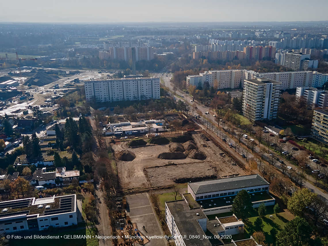 09.11.2020 - Baustelle Grundschule am Karl-Marx-Ring in Neuperlach